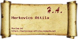 Herkovics Attila névjegykártya