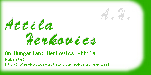 attila herkovics business card
